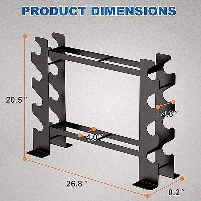 JX Fitness 2 Tier Dumbbell Rack Stand