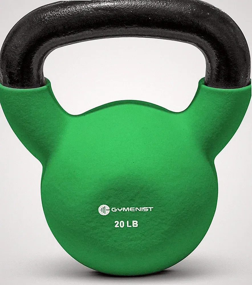 Kettlebell Fitness Iron Weights with Neoprene Coating around the Bottom Half of