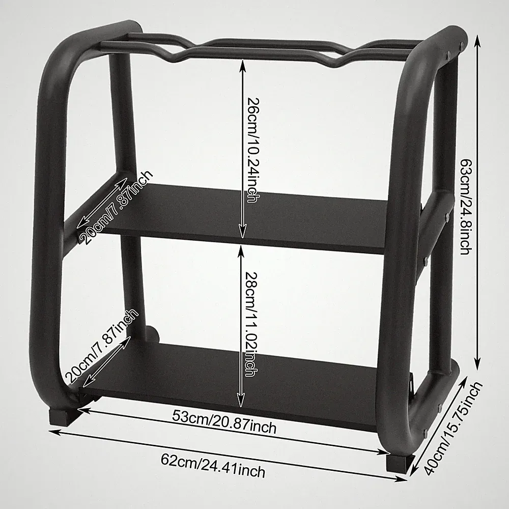 Kettlebell Storage Rack Dumbbell Stand Multifunctional Weight Stand 220lb