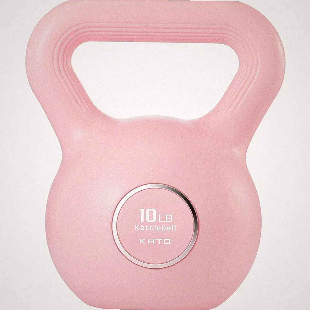 KHTO Kettlebells Fitness Exercise-Pink Strength Training Kettlebell Sets,Dumb...