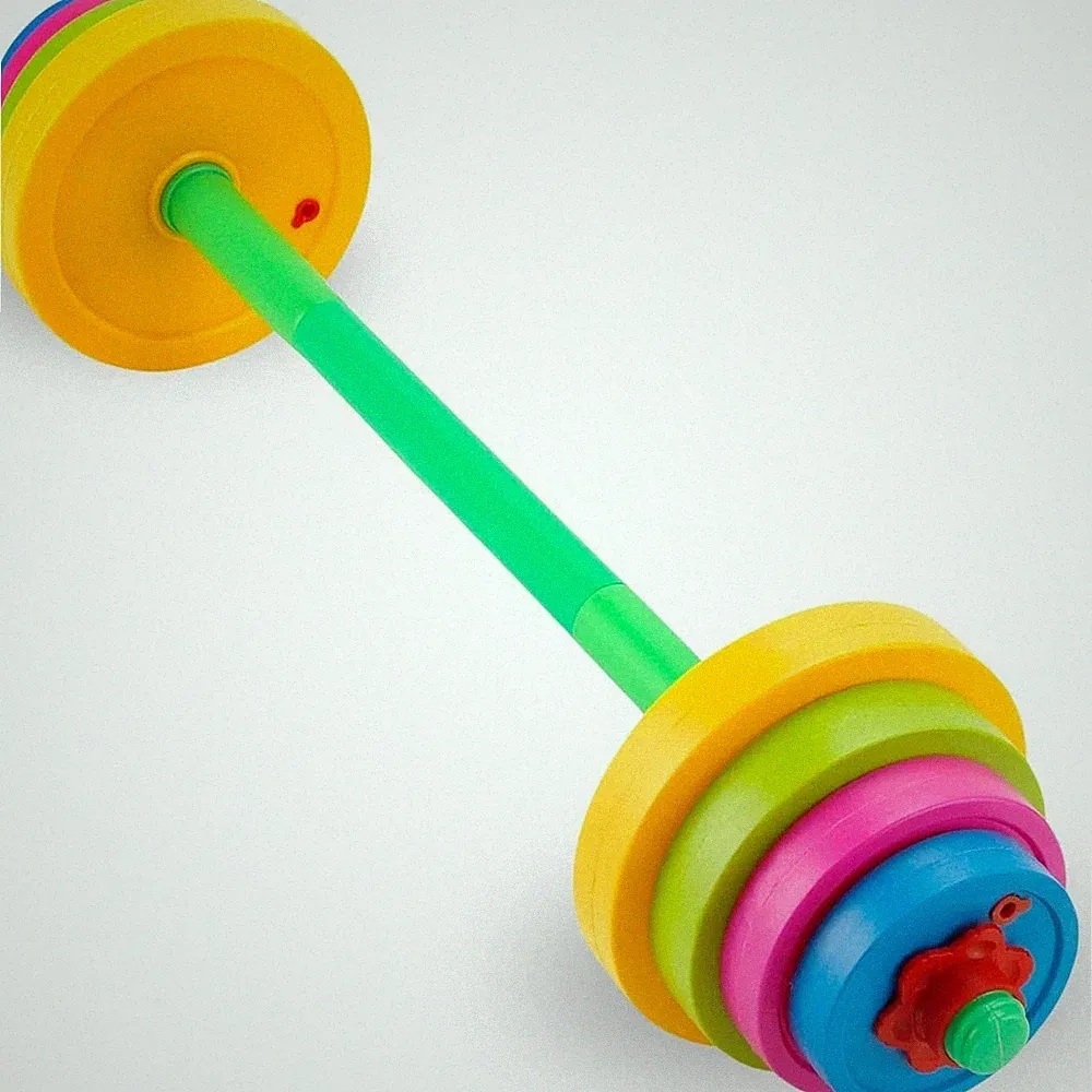 Kids Barbell Weight Set - Adjustable Workout Toy Equipment for Children Prete...