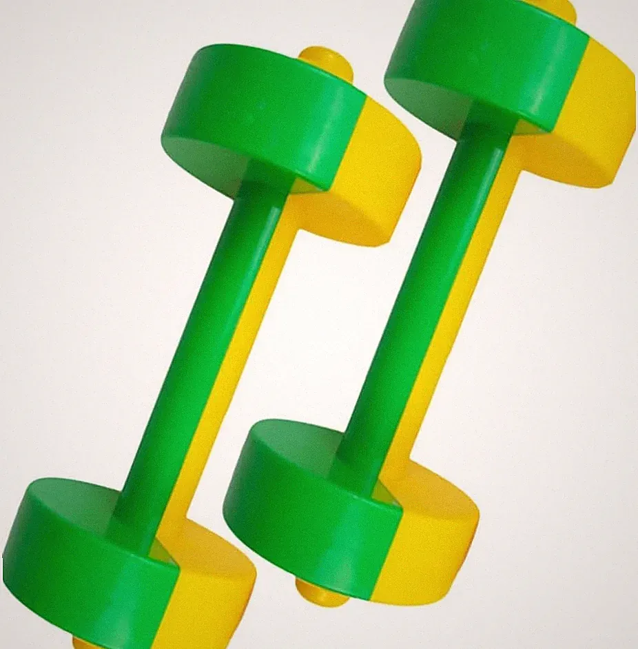 Kids Dumbbell Toy Set 1 Pair Plastic Barbell for Toddlers Early Education
