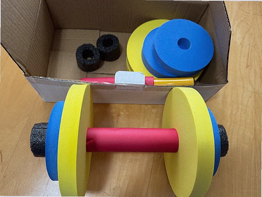 swim dumbbells training kids