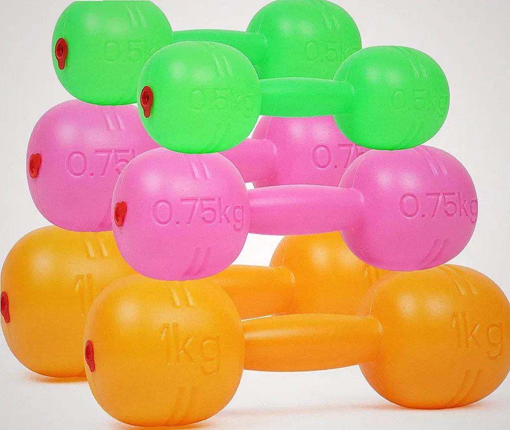 Kids Plastic Weight Set Dumbbells Set for Toddlers | Barbell Fitness Exercise Eq