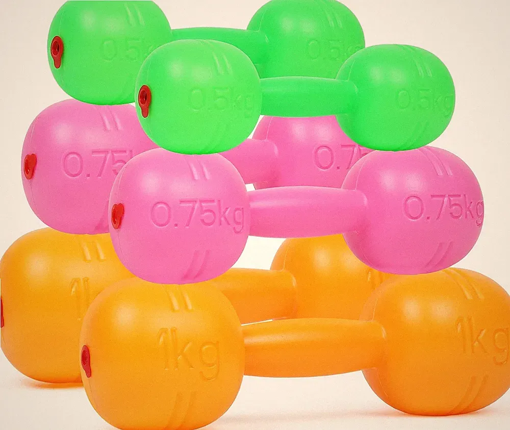 Kids Plastic Weight Set Dumbbells Set for Toddlers | Barbell Fitness Exercise Eq