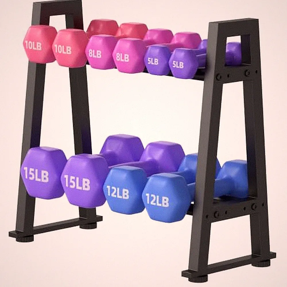 KMwisde Small Dumbbell Rack, Adjustable Weight Rack For Home Gym Storage, Wei...
