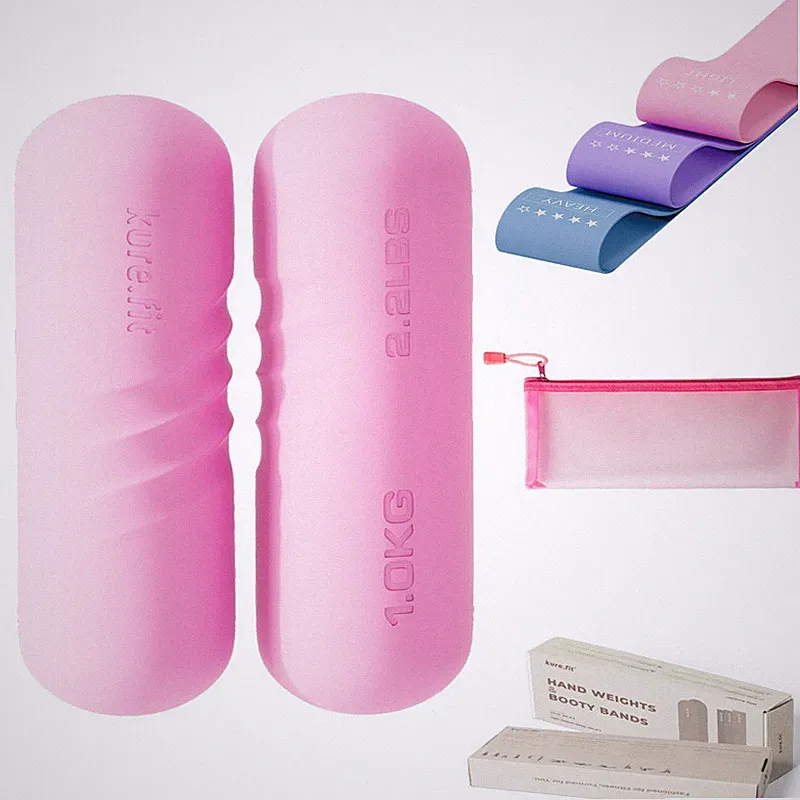Kure.Fit Hand Weight Bars For Women 2.2 Lb Resistance Booty Bands Pilates Yoga