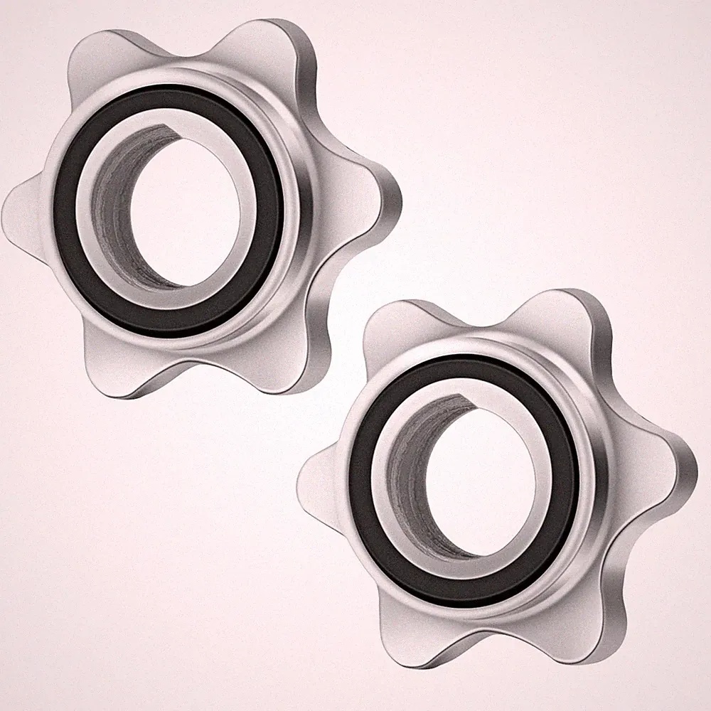 Lamoutor 2Pcs Anti-Slip Hex Nut 25mm Spin-Lock Collar Screw for Barbell Dumbbell