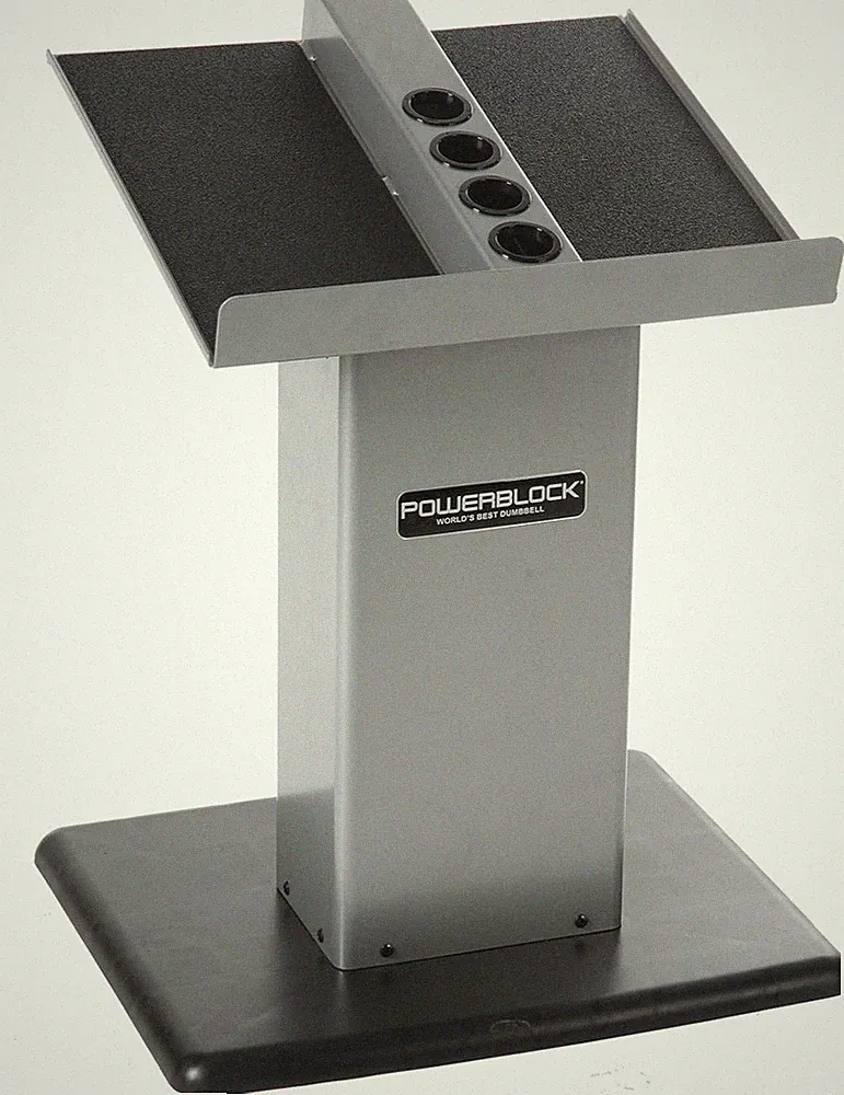 Large Column Stand, Dumbbell Rack & Weight Rack,Silver/Black