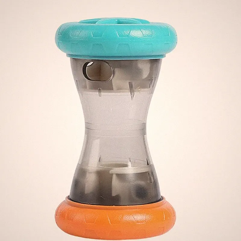 Leaking Treats Puzzle Toy Dumbbell Shaped Chew Toy For Active Dogs