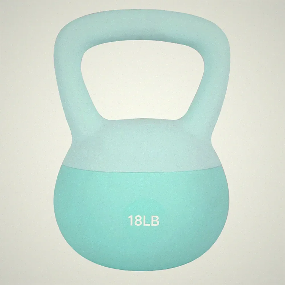 Leikefitness 18LB Soft Kettlebell Steel Fill Muscle Build Weight Bell