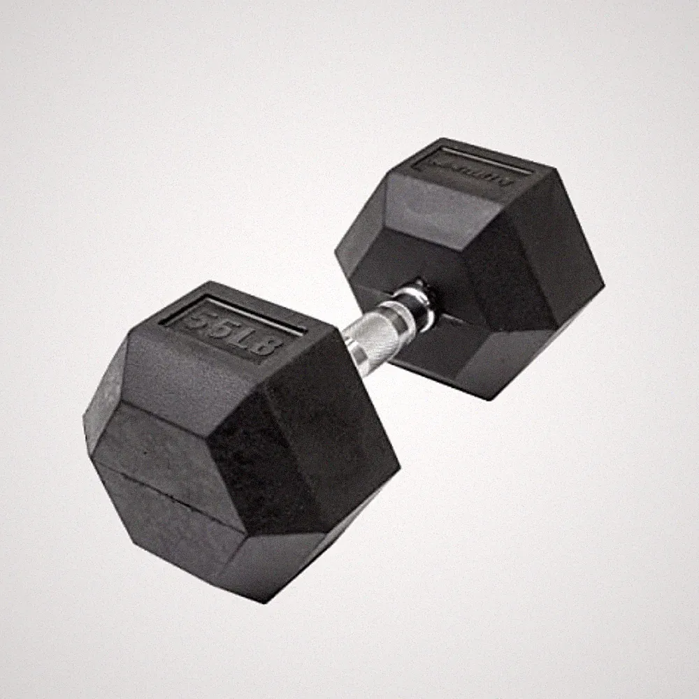 Lifeline Fitness Hex Dumbbells, Rubber Wrapped Hex Dumbbells, Premium Quality...