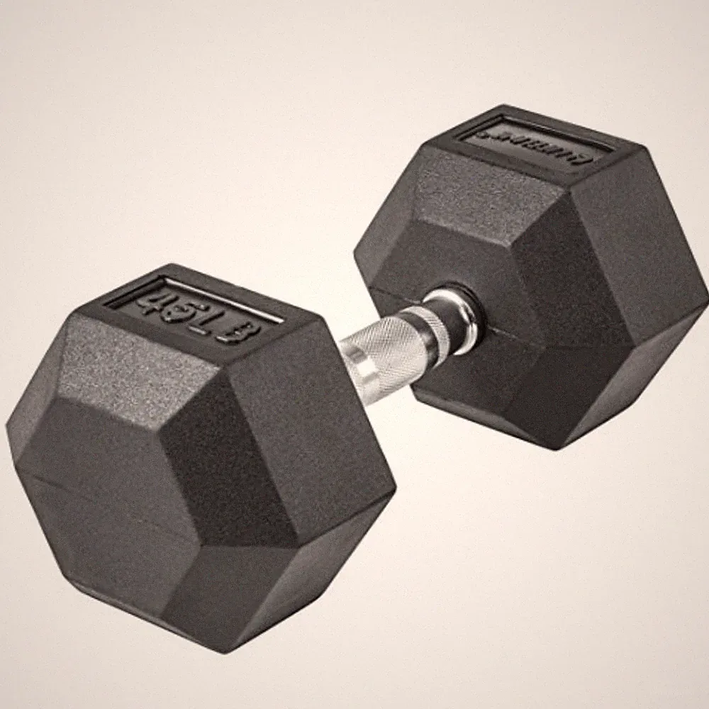 Lifeline Hex Dumbbells – Premium Quality, Low Odor, and Ergonomic Knurled, 45 lb