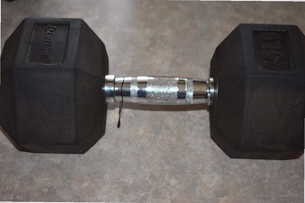 LIFELINE RUBBER HEX 45LBS DUMBBELL (SINGLE)