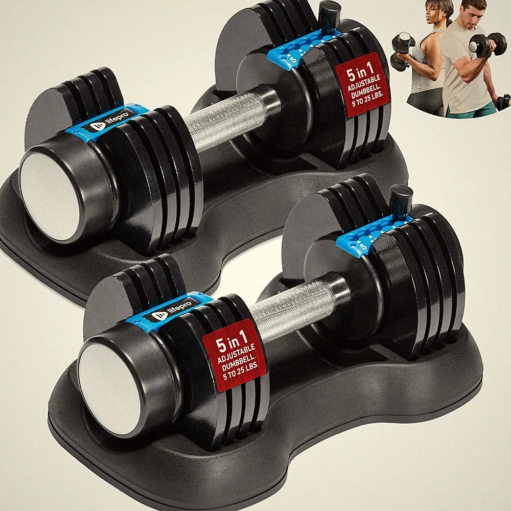 Adjustable Weights Set With Rack