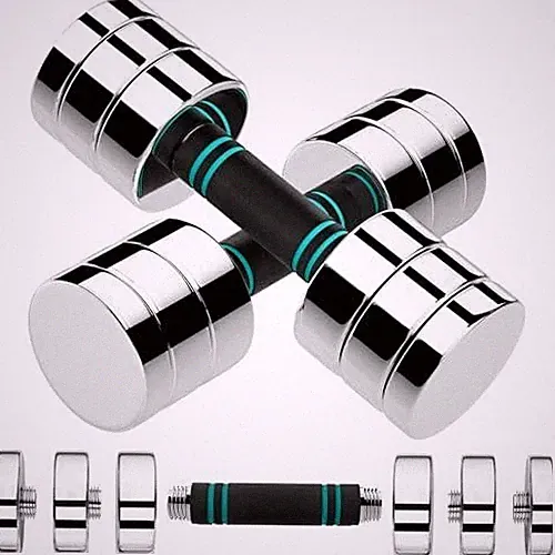 LIFERUN 10lb Steel Adjustable Dumbbell Set of 2, Free Weights Dumbbells Set, Non