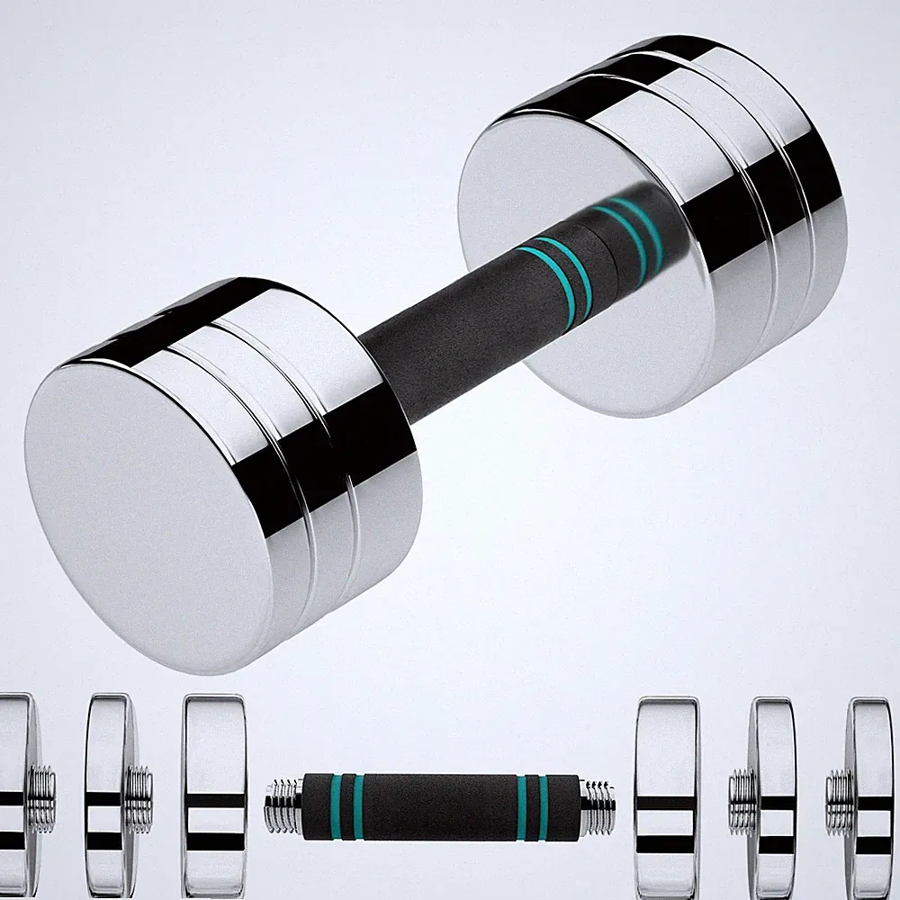 LIFERUN 15lb Adjustable Dumbbell - Steel Single, Foam Handle for Home Gym
