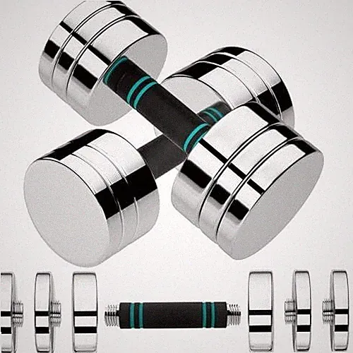 LIFERUN 15lb Steel Adjustable Dumbbell Set of 2, Free Weights Dumbbells Set, Non