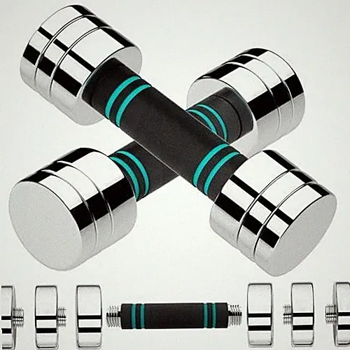 LIFERUN 5lb Steel Adjustable Dumbbell Set of 2, Free Weights Dumbbells Set, Non