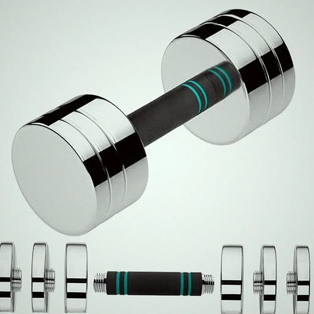 LIFERUN Single Steel Adjustable Dumbbell, 5/10/15lb Free Weight 1x15lb