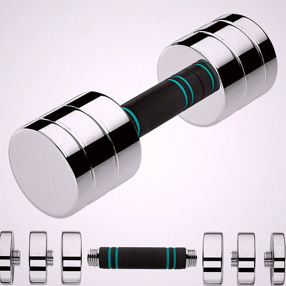 LIFERUN Single Steel Adjustable Dumbbell, 5/10/15lb Free Weight | Dumbbell, N...