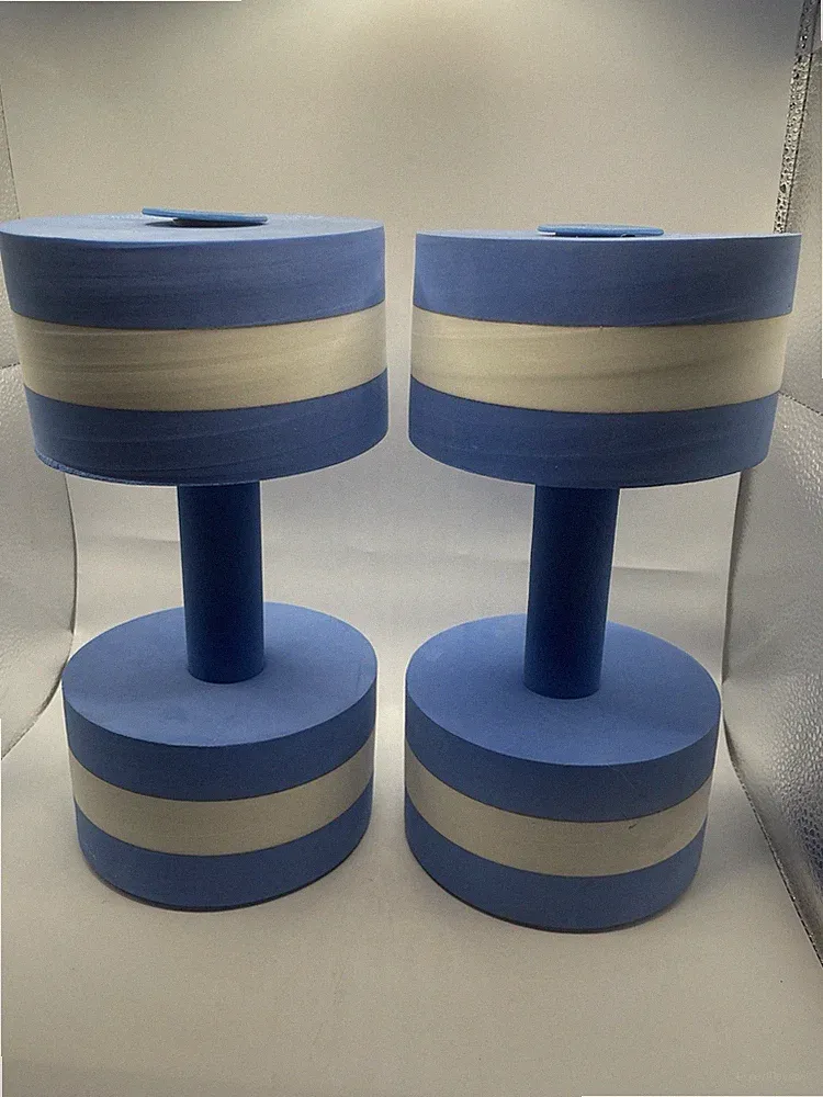 Light Weight Aquatic Exercise Dumbbells for Water Aerobics (Set of 2, Blue)