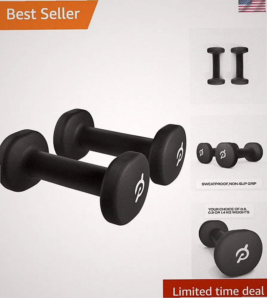 Light Weights | Set of Two Sweat-Proof Weights with Non-Slip Grip, Designed t...