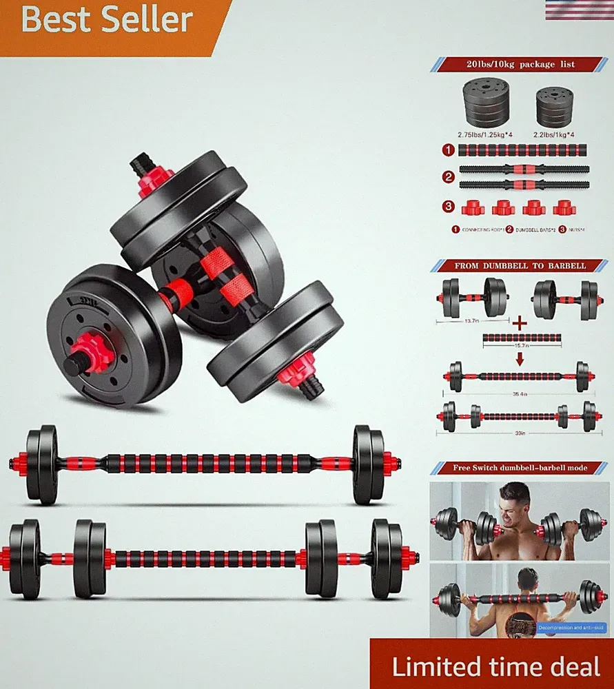 Lightweight 3-in-1 Adjustable Dumbbells: Transform Your Home Fitness Routine