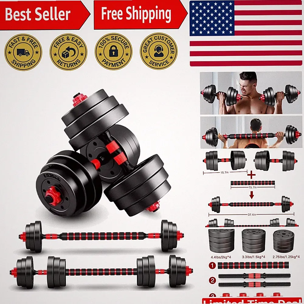Lightweight Adjustable Dumbbell Set – 40lbs for Total Body Strength Training