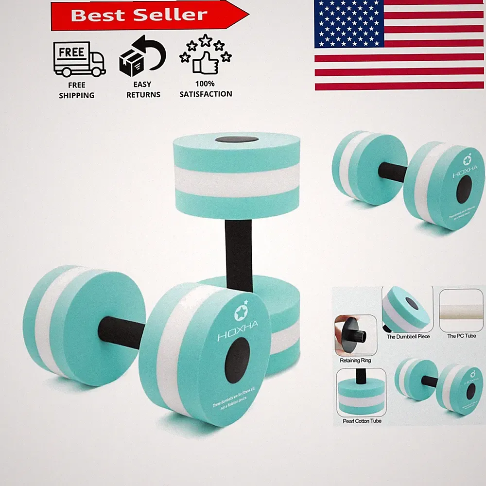 Lightweight Aqua Fitness Dumbbells - Perfect for All Ages and Water Activities