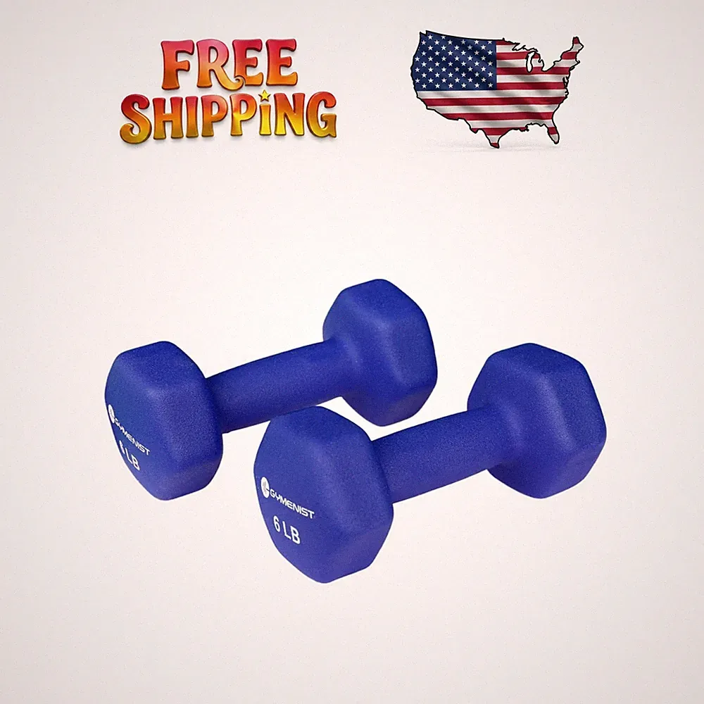 Lightweight Neoprene Dumbbell Pair - Soft Grip for Arm and Shoulder Fitness