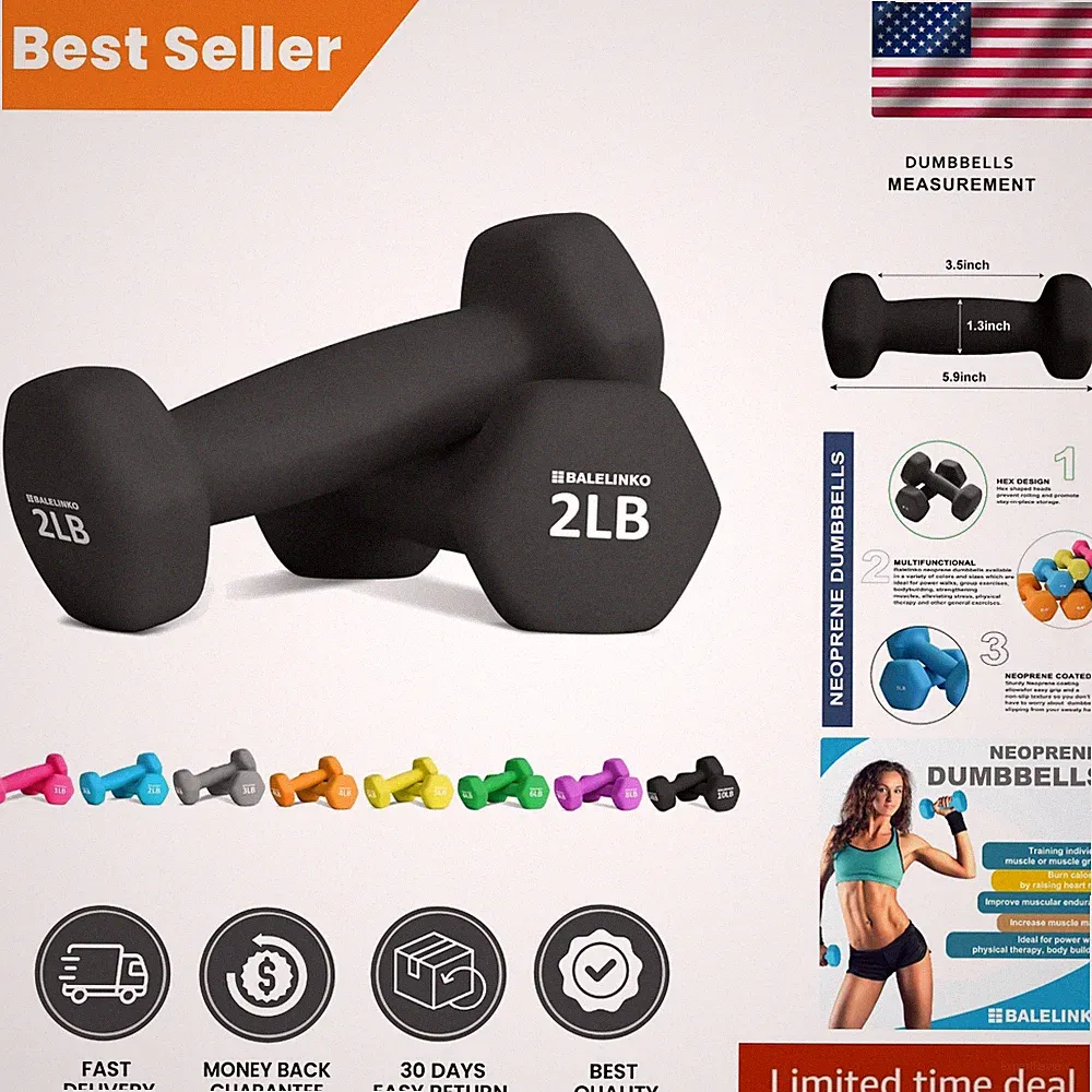 Lightweight Portable Dumbbells 2 lb Set: Perfect for Strength Training & Toning