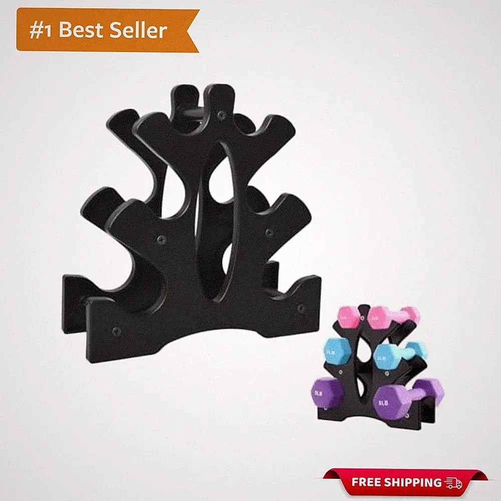 Lightweight & Sturdy A-Frame Dumbbell Rack - 3-Tier Organizer for Free Weights