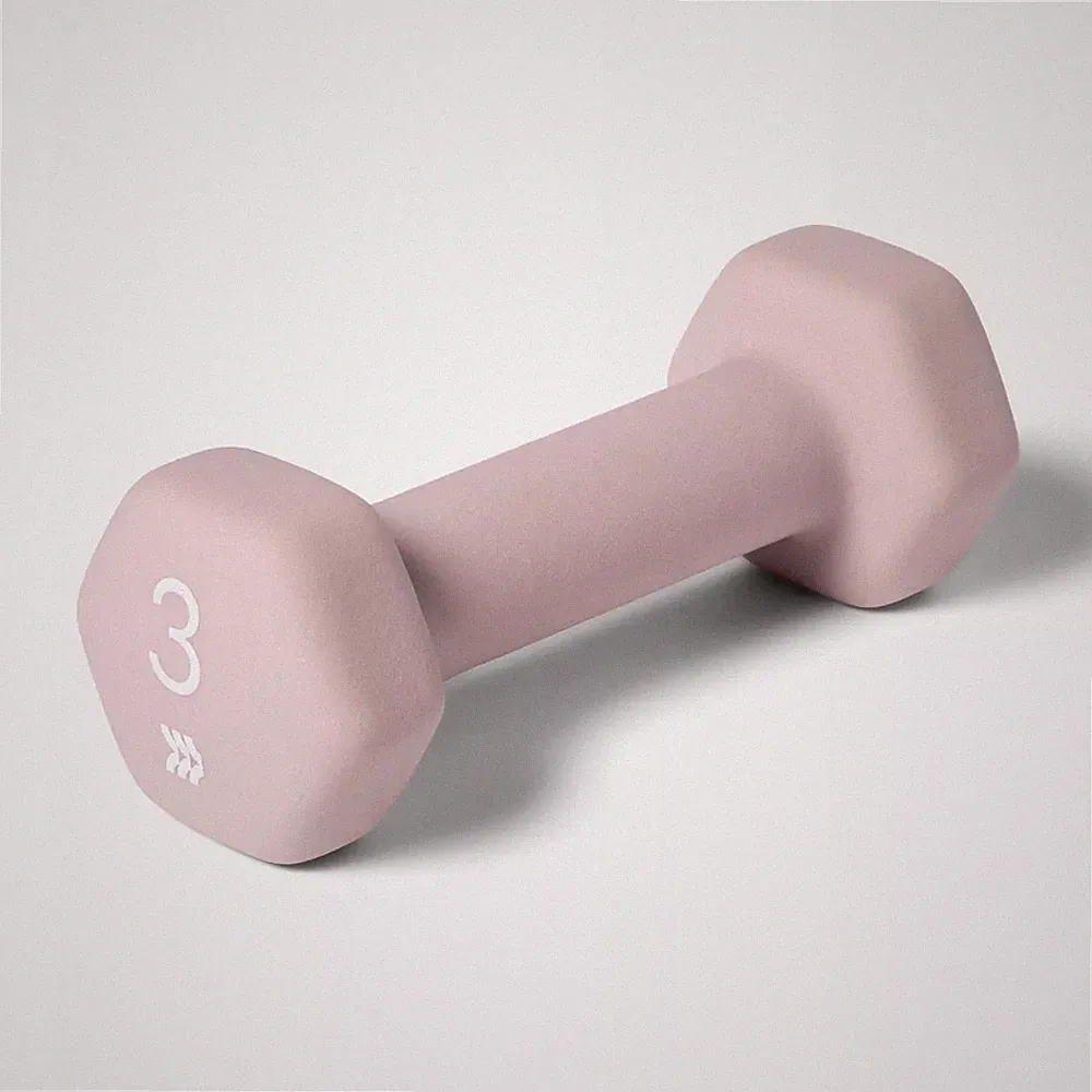 LILAC - ALL IN MOTION DUMBBELL 3LBS PVC COATED, IRON FILLED, ARM WORKOUT