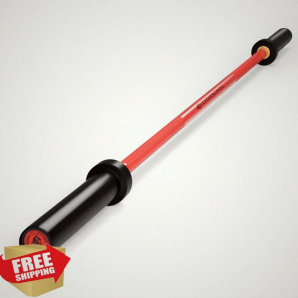 LIONSCOOL 4 ft Red and Black Barbell