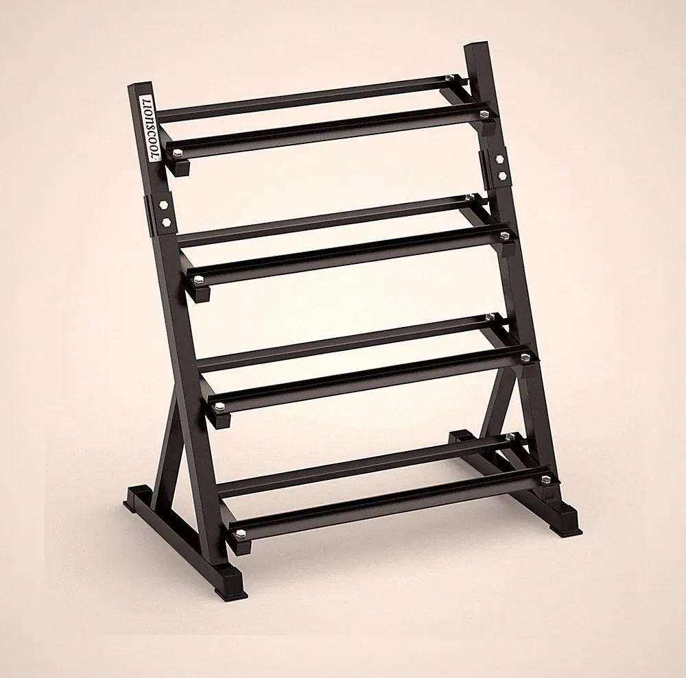 LIONSCOOL Adjustable Dumbbell Rack Stand, 4 Tier Heavy Duty Weight Storage Du...