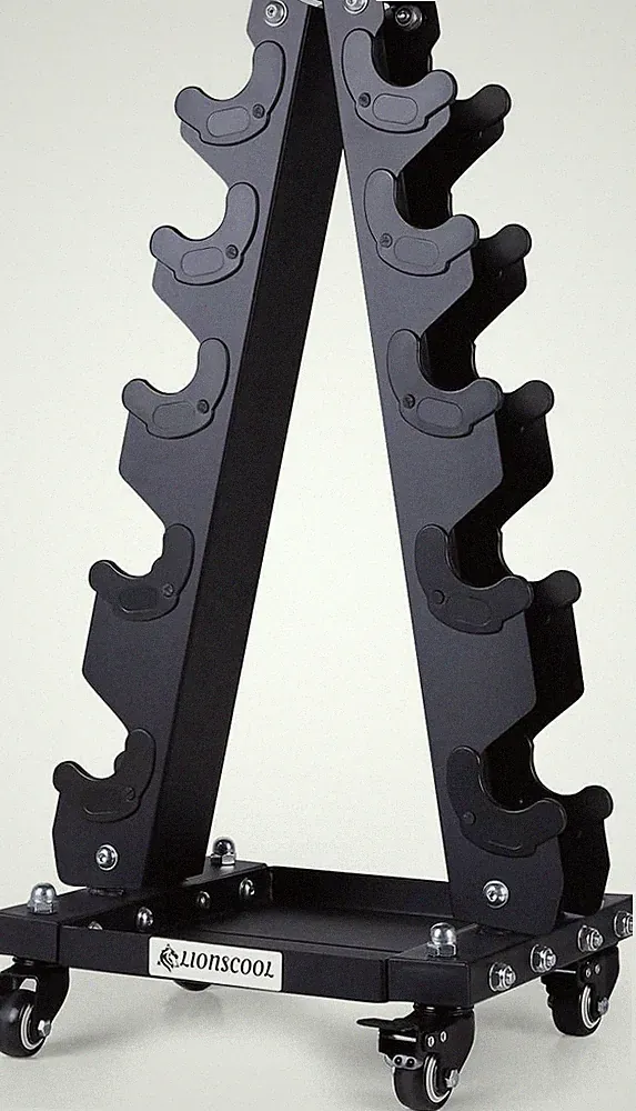 LIONSCOOL Premium Solid Steel Dumbbell Rack Stand Only, A-Frame Portable Weight