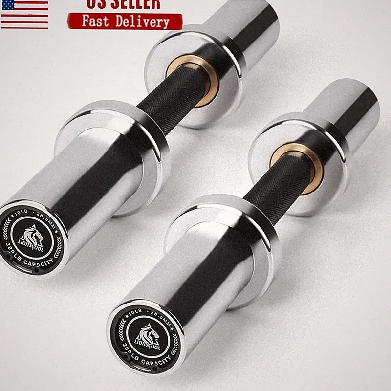Loadable Dumbbell Olympic Weight Training Adjustable Grip Steel 300LBS Capacity