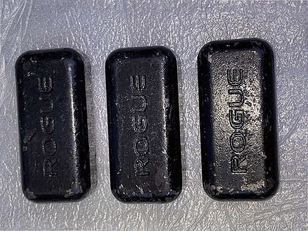 Lot Of 3 Rogue Fitness Cast Iron Weight for Weighted Vest Plate Bar