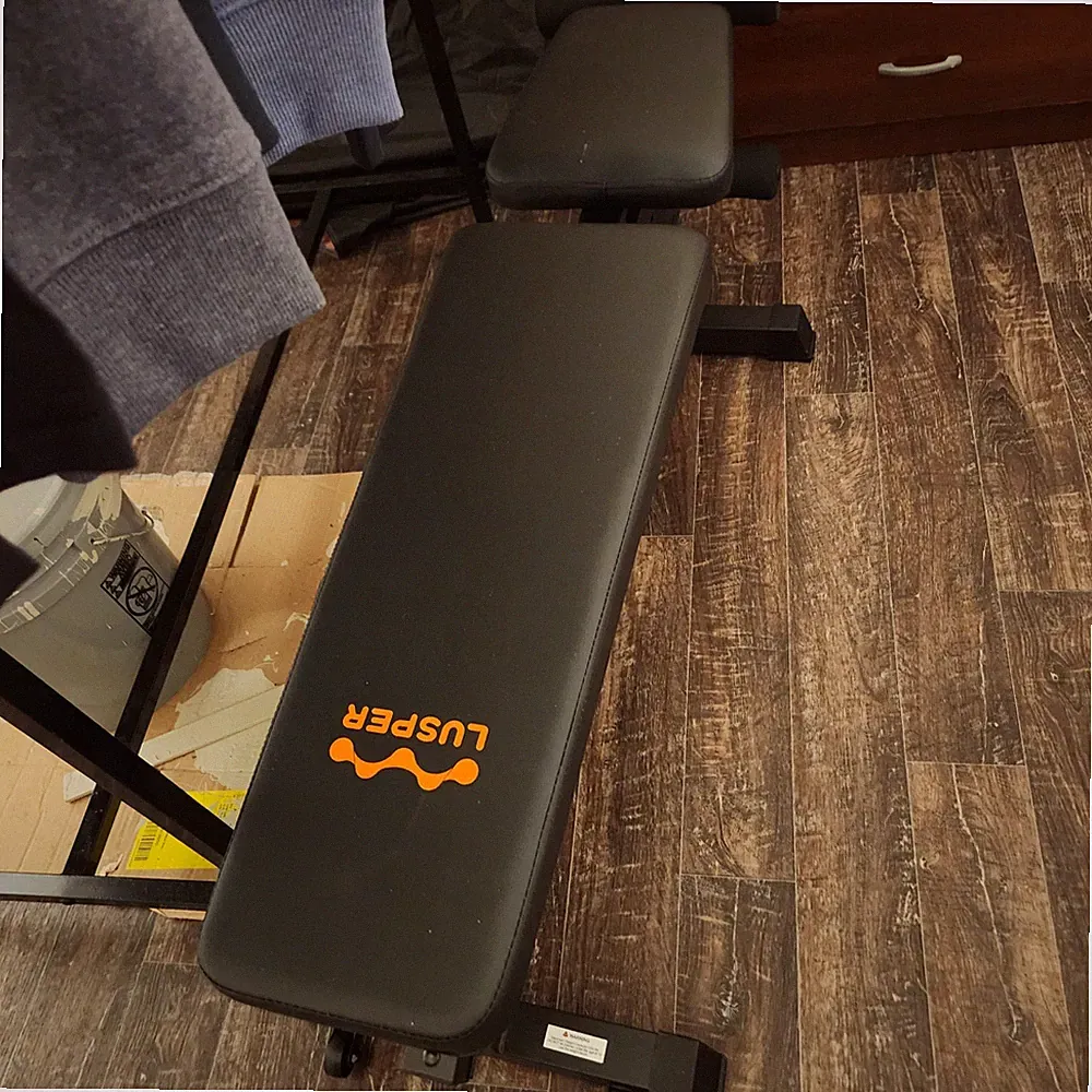 Lusper Dumbbells, Barbell, Kettlebell Weight Bench Set With 50 Lbs Weights