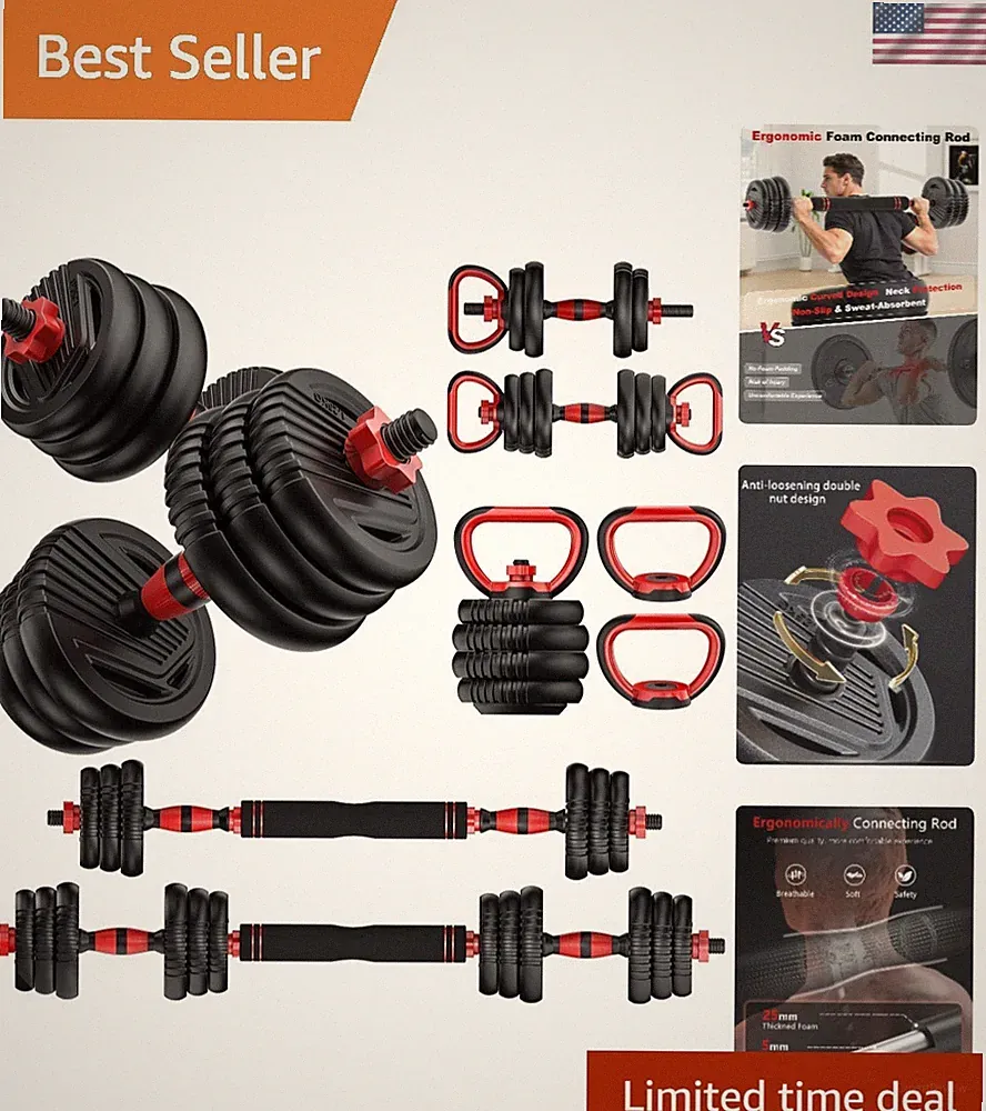 Luxury Multifunctional Dumbbell Set - Adjustable from 2lbs to 90lbs for Home Gym