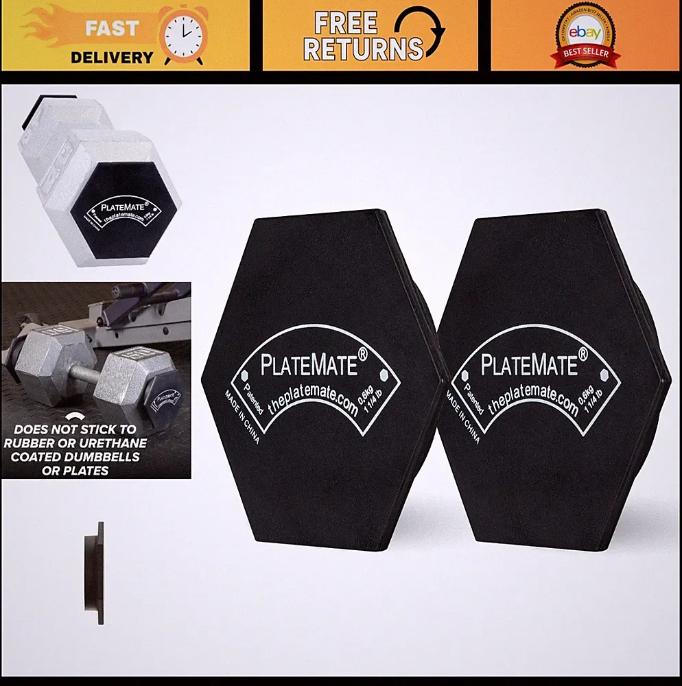 Magnetic Weights for Plate Loading - Adjustable 1.25 lbs or 2.5 lbs Hex Pair