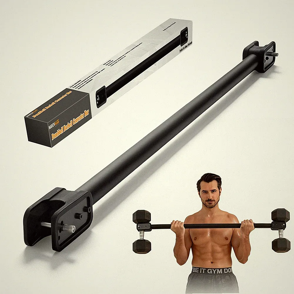 Marchmars Dumbbell Barbell Converter Bar Adjustable Dumbbell Bar For Home Gym