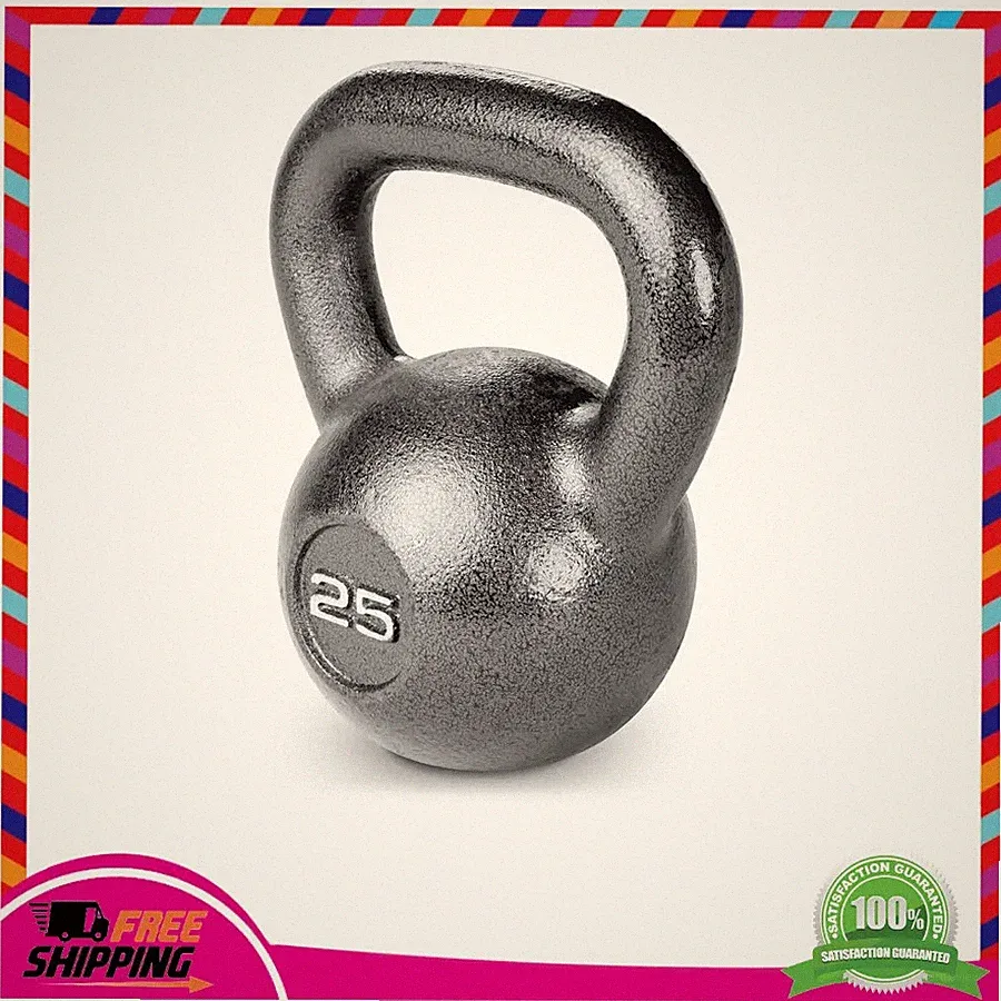 Marcy 25lb Cast Iron Kettlebell Single Weight Training Fitness Equipment