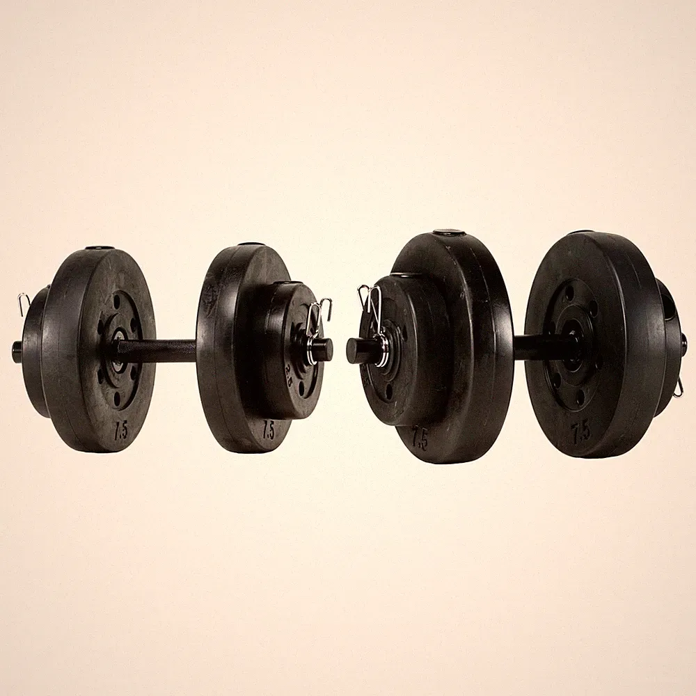 Marcy 40lb Vinyl Dumbbell Set VB-40, Black, durable non-rust
