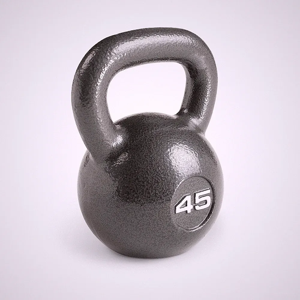 Marcy Hammertone Kettle Bells - 45 lb. HKB Workout Weights Cast Iron Black