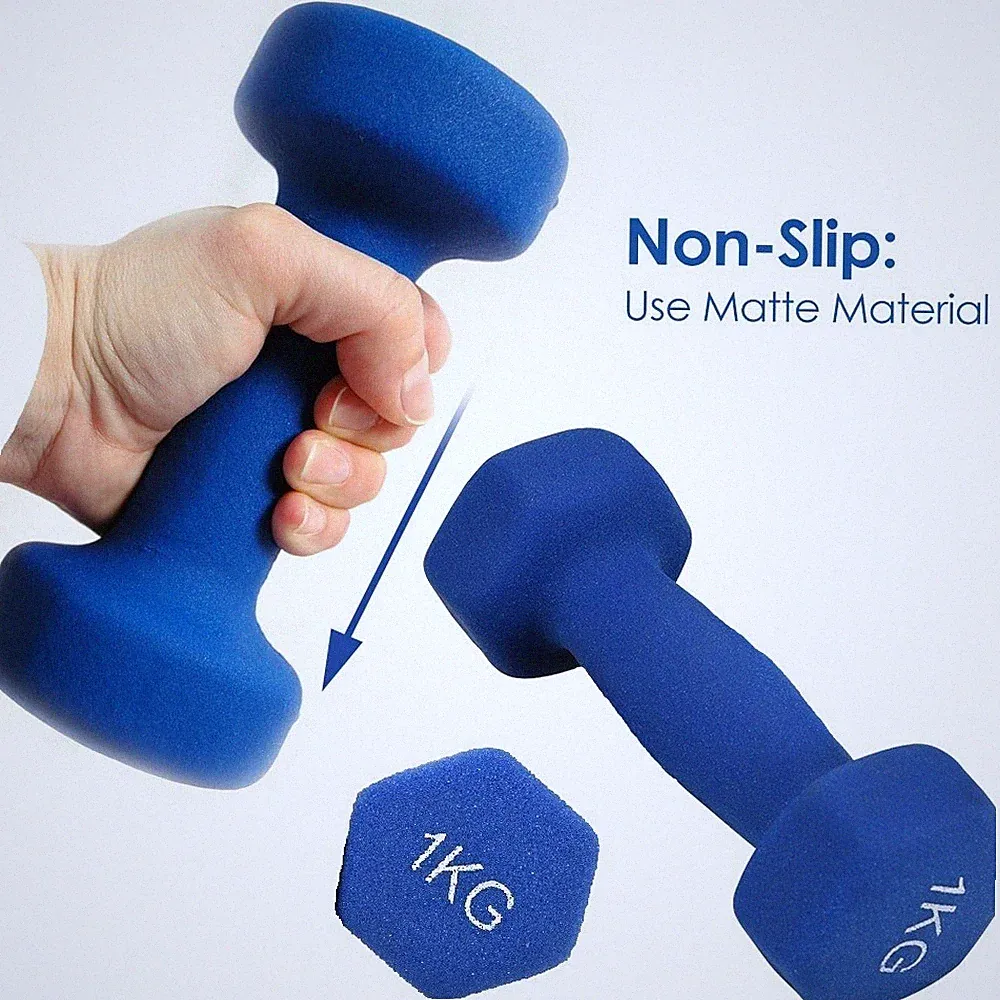 Matte Finished Nonslip Dumbbell for Home Exercise, Yoga Workouts / Body Fitness