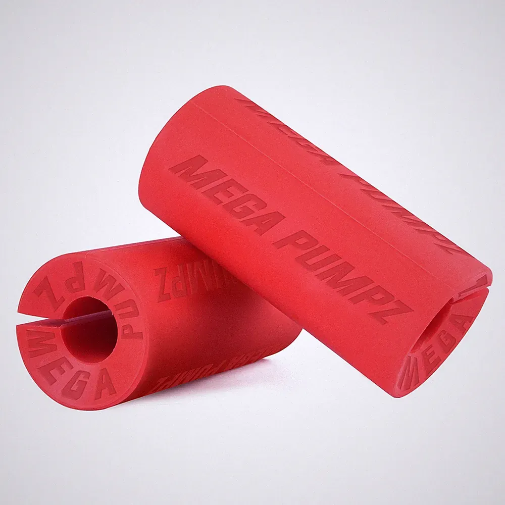 Mega Pumpz - Thick Dumbbell Barbell Grips Set of 2 Fat Grip for Weight Lifting