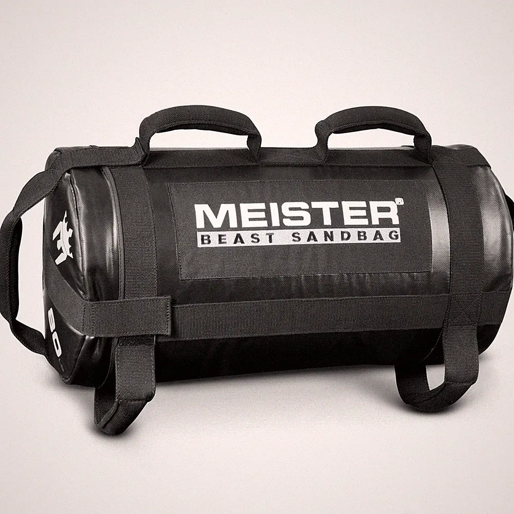 Meister 80lb BEAST Fitness Sandbag Package w/ 3 Removable Kettlebells - Black