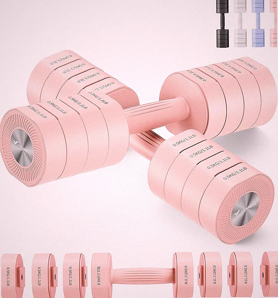 MERACH 4 in 1 Hand Weights Adjustable Dumbbell for Women at Home Exercise 8.8lb